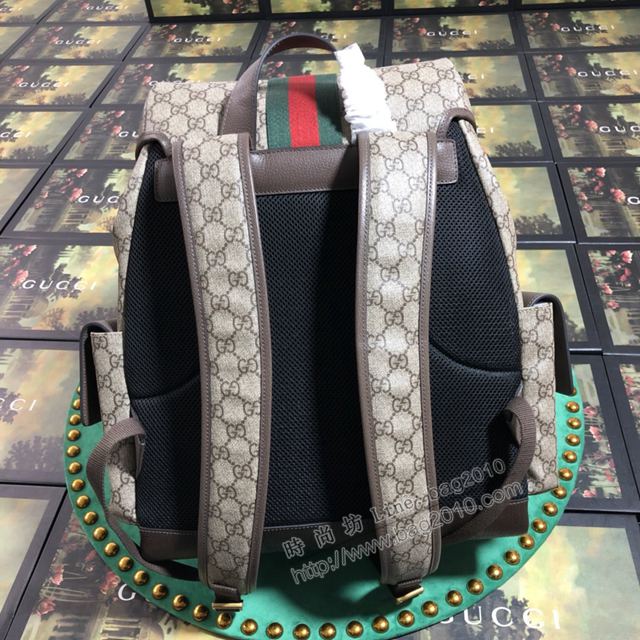 Gucci包 古馳雙肩包 598140啡膠 Gucci新款後背包 雙肩背包  gudj1269